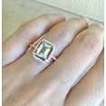 thumbnail image 2 of HeartsAndYou 2ct Natural Blue Aquamarine & Diamond Ring Halo 100% REAL 14k SOLID Rose Gold, 2 of 8
