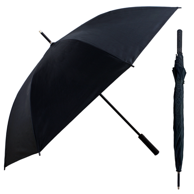 Paraguas REGALOMEX Elegante Negro Apertura Automática Impermeable UV YC012505