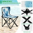 thumbnail image 4 of 600D Oxford Camping Chair Portable Foldable Chair Supports 220 lbs for Picnic, Fishing, Backpacking Blue Ink Pattern, 4 of 8