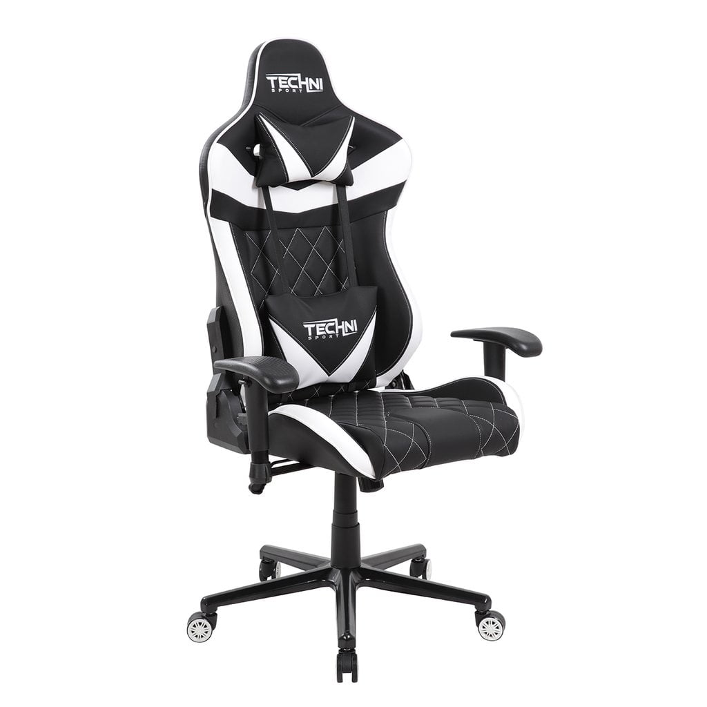 White Ergonomic High Back Video Gaming Chair Walmart Com Walmart Com