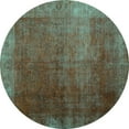 thumbnail image 1 of Ahgly Company Indoor Round Persian Turquoise Blue Bohemian Area Rugs, 5' Round, 1 of 4