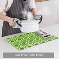 thumbnail image 6 of Placemat Set of 6 Moroccan Pattern Placemats for Dining Table Green Geometric Trellis Washable Table Mats for Kitchen and Party Decor Indoor & Outdoor Use, 6 of 8