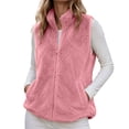 thumbnail image 2 of Hilenly Womens Lightweight Fleece Vest Sleeveless Zip Up Sherpa Jacket Stand Collar Fleece Gilet with Pockets, 2 of 8