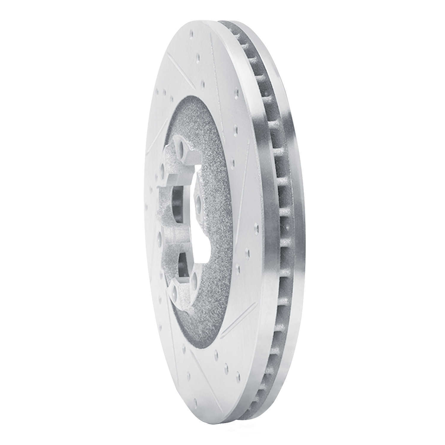 Dynamic Friction Company 631-48057R DFC Brake Rotor - Drilled And Slotted - Silver