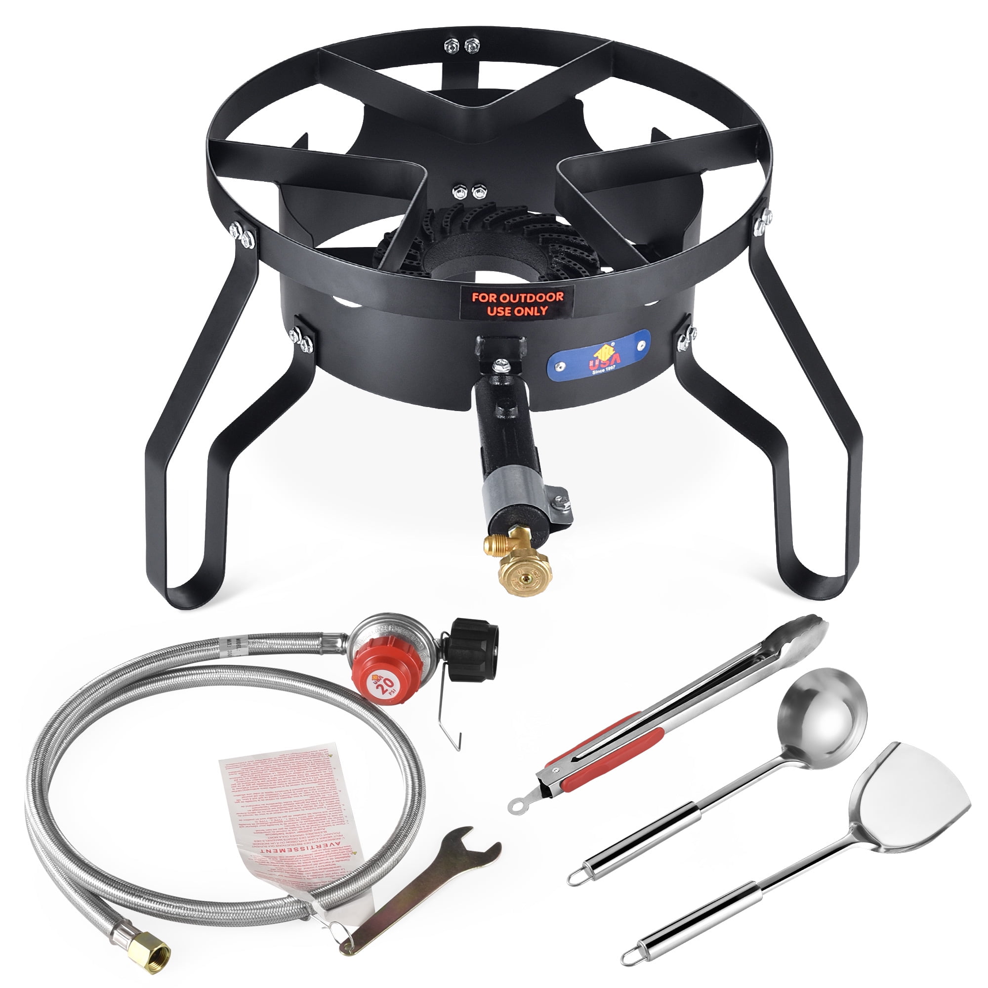 Outdoor 100,000BTU Portable Propane Burner Camping Stove Backyard Cooking