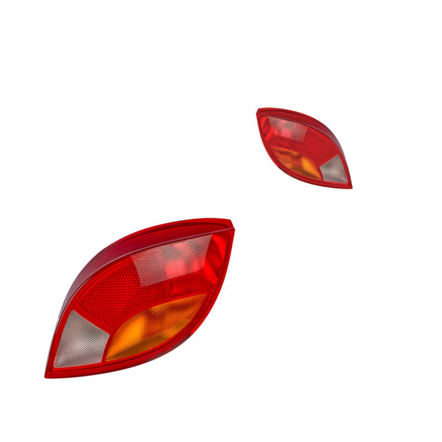 par de calaveras depo ka 2001 ambar/blanco/rojo, par trasero derecho e izquierdo para Ford Ka 2001 con lentes rojo, sección ámbar para direccional y panel blanco reflectante; producto nuevo DEPO.