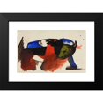 thumbnail image 2 of Franz Marc 14x11 Black Modern Framed Museum Art Print Titled - Two Animals (1913), 2 of 5