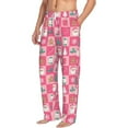 thumbnail image 6 of Salouo Pink Christmas Cheer Print Pajama Pants for Men, Lounge Pants Elastic Waistband Casual Men's sleepwear Loungewear Sleep Pajama Pant -Small, 6 of 7