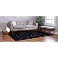 thumbnail image 2 of Unique Loom 3146677 5 x 8 ft. Geometric Trellis Frieze Rectangular Rug, Black, 2 of 5