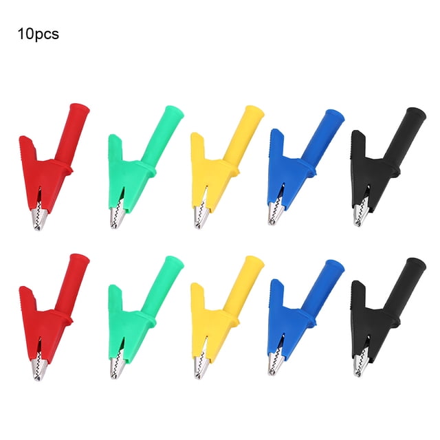 10 Uds. Clip de cocodrilo aislado a conector Banana de 4mm prueba HV 1000V 30A VoborMX herramienta