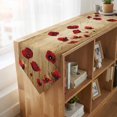 thumbnail image 4 of Red Poppy Flowers Table Runner Linen Burlap Table Runner 72 Inches Long Vintage Country Floral Plant Dresser Scarves for Kitchen Island Coffee Dining Room Party Wedding Banquet Holiday Decor 14"x72", 4 of 8