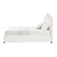 thumbnail image 3 of Inspired Home Annastasia Velvet Queen Platform Bed with Lift Mechanism, Ivory, 3 of 8