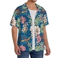 thumbnail image 2 of Yiaed Colorful Flowers Print Mens Casual Wrinkle Free Shirts Short Sleeve Button Down Summer Stretch Dress Shirt-3X-Large, 2 of 5