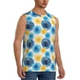 thumbnail image 2 of Fotbe Men's Circular Print Men's Sleeveless Muscle Tank Tops Casual T-Shirts for Gym Workout Beach-X-Large, 2 of 8
