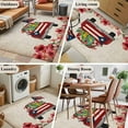 thumbnail image 5 of Area Rug for Living Room, Puerto Rican Flag Non-Slip Indoor Large Carpet for Bedroom/Dining Room, Vintage Country Truck Flowers Beige Washable Low-Profile Rectangle Floor Mat Runner Rugs - 3 x 5 Ft, 5 of 7