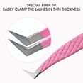 thumbnail image 2 of Natuhana Pinces Rouges Roses Pinces en Acier Inoxydable Haute Précision Anti-Statique pour Extensions de Cils Maquillage, 2 of 5