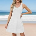 thumbnail image 2 of Ashirexll Sundresses for Women, Flowy Dresses for Women, Fashion Casual Solid Color V-Neck With Side Pockets and Long Dress, 2 of 7