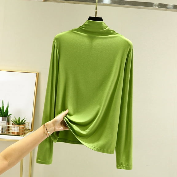 Thermal Tops for Women turtle neck Long Sleeve Tops Womens Undershirts Fitted Tops for Women Winter Tops Women'S Tops