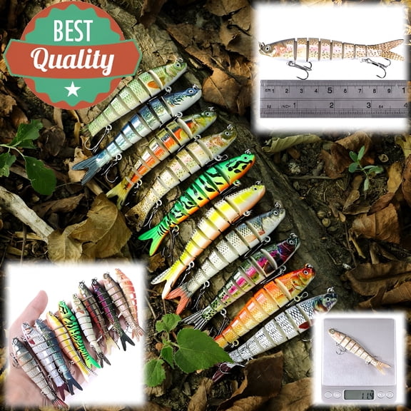 BESTSKY 10CM Hard Plastic Fishing Baits, 10 Vibrant Colors, 1PC Lures, Shallow Water Chasers, For Freshwater Angling, Ultra-Lightweight Construction, Attractant Scented, Ideal for Trout, Bass