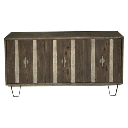 Homefare Metal Strap Dark Oak 3 Door Console