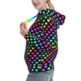 thumbnail image 2 of Honeii Rainbow Hearts Pattern Womens Oversized Hoodies Long Sleeve Sweatshirts Pullover Fall Outfits with Pocket-X-Large, 2 of 7