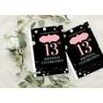 thumbnail image 4 of Darling Souvenir Black Birthday Invitation Card Printable Fill or Write In Blank Invites Party Supplies Pack Of 28 5 x 7 Inches, 4 of 5