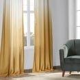 thumbnail image 6 of Ombre Gold Faux Linen Sheer Curtain (1 Panel), Ombre Gold, 50W X 108L, 6 of 10