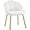 White, variant on MYZBBD Vanity Chair, Velvet Accent Chair with Shell-Shaped Backrest, Modern Armchair with Gold Metal Legs for Dressing Room/Bedroom/Living Room, Black