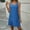 002 Blue, variant on Womens Sleeveless Button Tank Dress Casual Classic Simple A Line Crewneck Dresses with Pockets