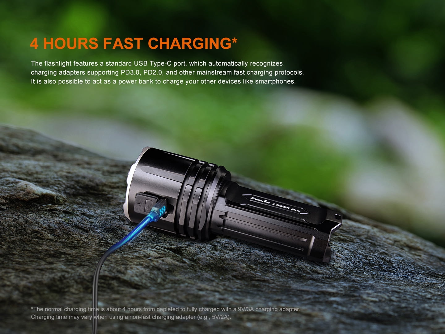 Fenix LR35R Pro 10000 Lumen Ultra Bright Flashlight with UV Light + LumenTac Organizer