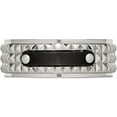 thumbnail image 4 of Stainless Steel Brushed And Polished Black Ip-Plated Faceted 8mm Band (Size 12.5) Made In China sr482-12.5, 4 of 5