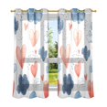 thumbnail image 6 of Yayeee Window Curtains Light Filtering 63"x42" Grommet Panel Pair Home Living Room Decor, Heart Cloud Pattern, 6 of 7