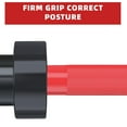 thumbnail image 4 of GARVEE 7FT Olympic Barbell Bar with 2 Collars,1500 LB Capacity Weightlifting & Powerlifting Bar,Fits 2-Inch Plates,Strength Training Bench Press Bar for Home Gym,Black&Red, 4 of 8