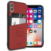 CoverON Apple iPhone XS / iPhone X / 10S / 10 Card Case, EDC Series Credit Card Holder Phone Cover Compatible with Magnetic Car Mounts