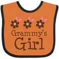 thumbnail image 3 of Inktastic Grammy's Girl Daisies Girls Baby Bib, 3 of 4
