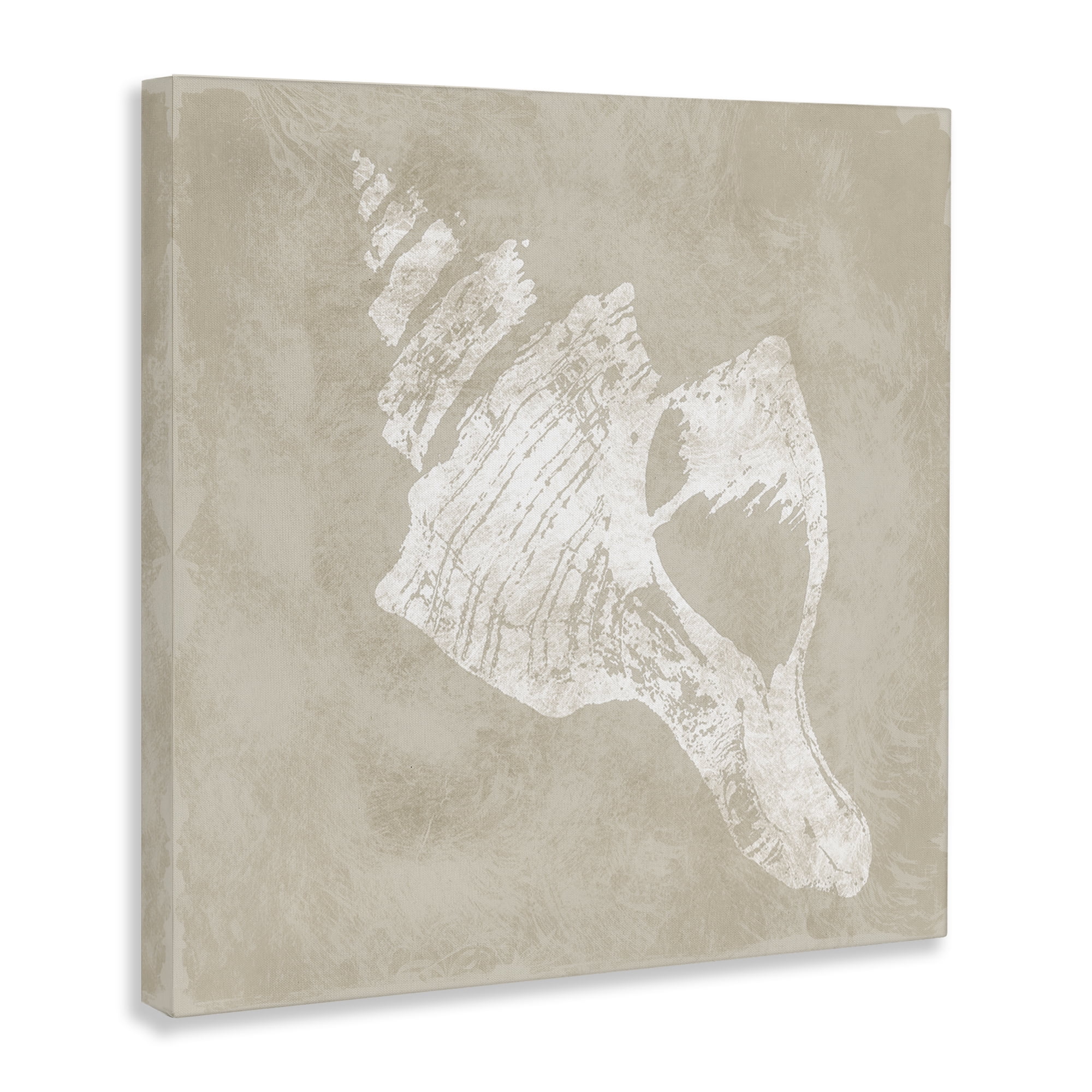 Stupell Industries Rustic Distressed Conch Nautical & Beach Painting Wrapped Canvas Art Print Wall Art, 30 x 30