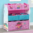 thumbnail image 4 of Trolls Toy Storage Children's Bedroom, Living Room Adjustable 6- Tiers Fabric Storage Shelves with Reusable Vinyl Cling Stickers, Multicolor, 1 Pack, 4 of 12