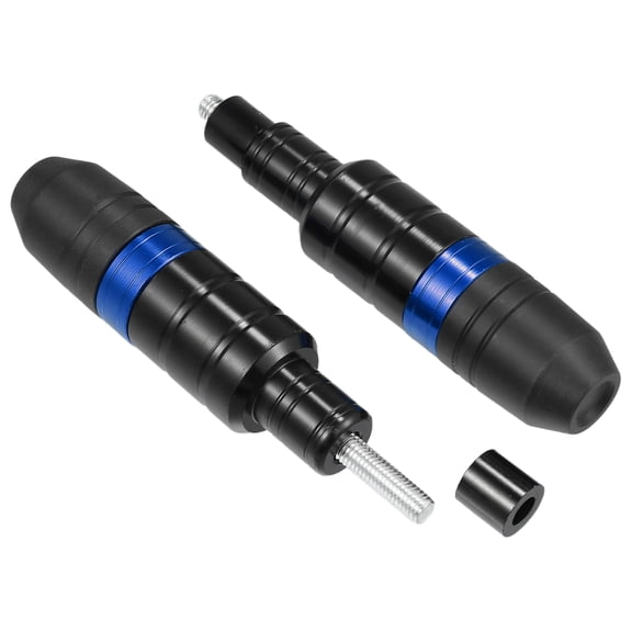Unique Bargains M8 Motorcycle Frame Slider Crash Falling Protector for Honda for Yamaha CNC Aluminum Alloy Blue 2pcs