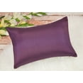 thumbnail image 2 of Aiking Home 12x18 Inches Faux Silk Rectangular Throw Pillow Cover, Zipper Closure, Eggplant (Set of 2), 2 of 4