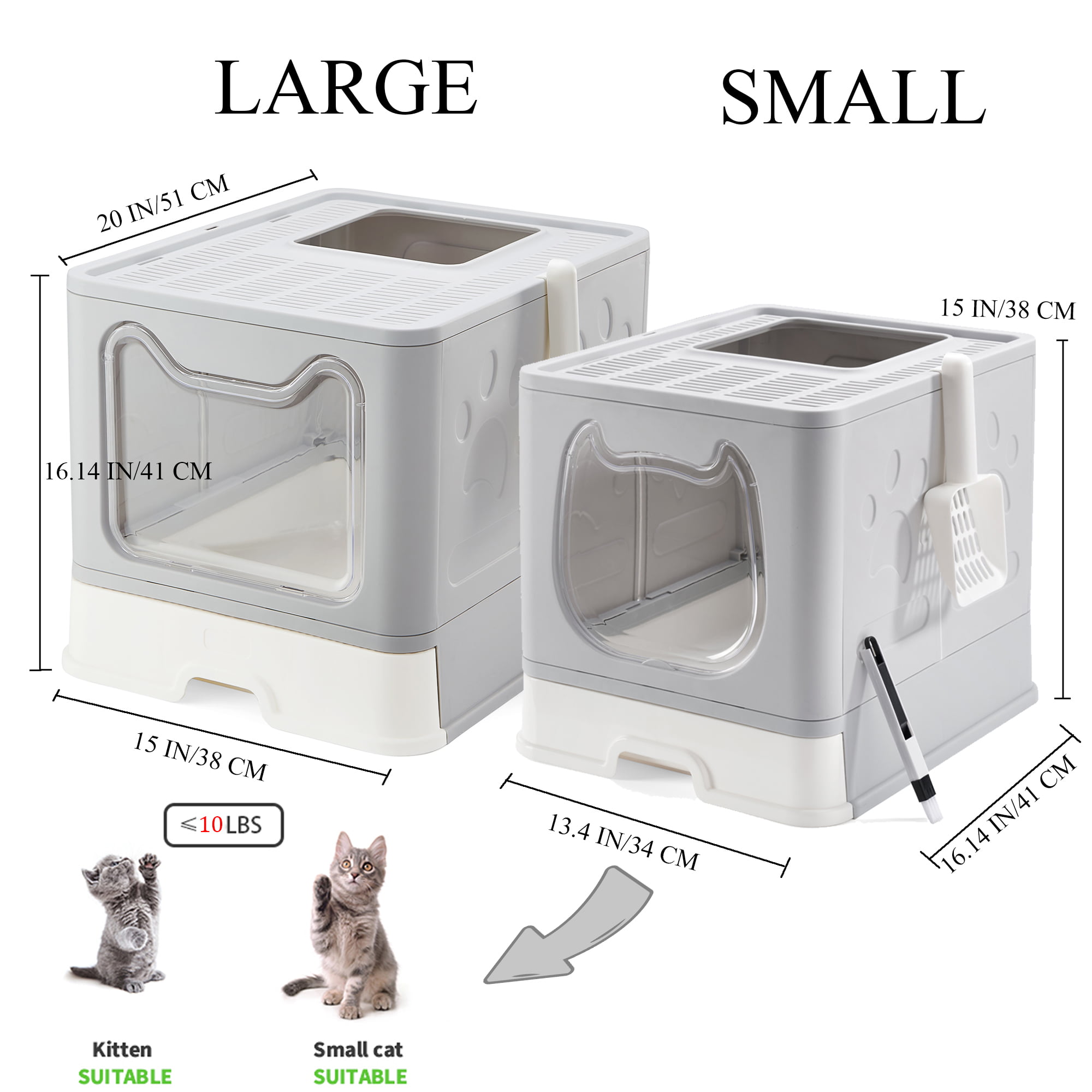 Suhaco Disposable Cat Litter Box Large Paper Litter Tray Travel Pet Litter  Pan Reduce Odor Easy Clean Kitty Toilet Save Times Clean Sift Potty for  Indoor Cat Use Alone or As Litter