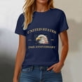 thumbnail image 4 of Duqingm Patriotic Tops For Women Patriotic Shirts for Women 5th of July T Shirts American Flag Graphic Tees Tops Raglan Short Sleeve Fourth of July Outfits Navy,2XL, 4 of 7
