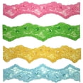 thumbnail image 2 of Altotux 1.6 Pouces Vert Bleu Rose Jaune Bordure de Mariée Brodée Perlée à Sequins (Rose), 2 of 2