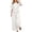 White, variant on JFGHDG Women's 2 Piece Linen Set Short Sleeve Crewneck Top Elastic Drawstring Waist Wide Leg Capri Pants Plus Size Summer Loungewear Vacation Outfit White L