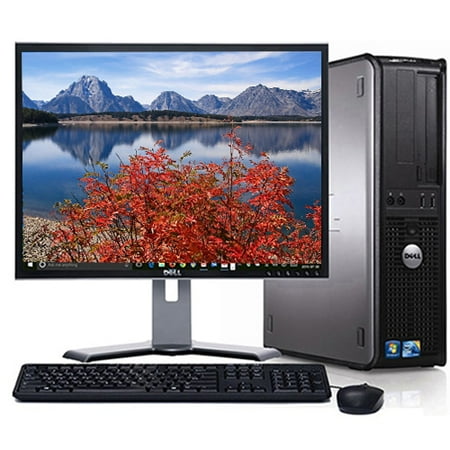 Dell Optiplex Desktop Computer Bundle Windows 10 Intel 2.13GHz Processor 4GB RAM 160GB Hard Drive DVD Wifi with a 17" LCD Keyboard and Mouse-Refurbished Computer