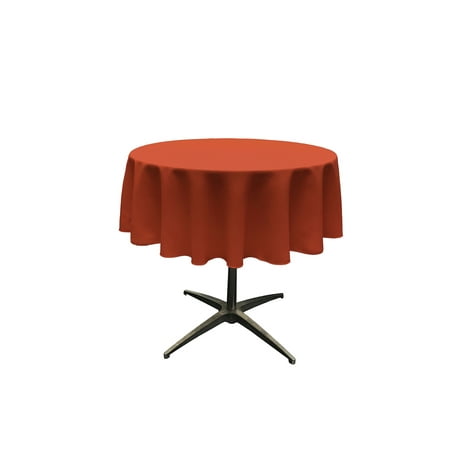

LA Linen Polyester Poplin Tablecloth 51-Inches Round Rust