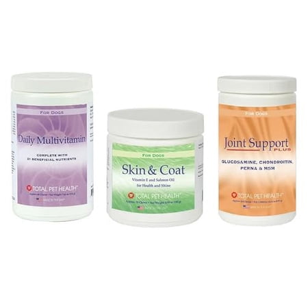 Healthy Supplement Vitamins for Dogs Wheat and Corn Free Veterinarian Formulated (Full Set - All 3 Supplements)