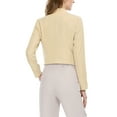 thumbnail image 4 of MODA NOVA Juniors Collarless Work Office Business Casual Cropped Blazer, 4 of 7