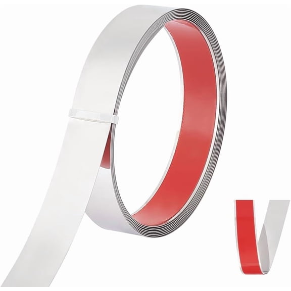 13.12ft Peel and Stick Trim Wall Molding Trim Stainless Steel Self-Adhesive Flexible Molding Trim Metal Molding Wall Trim Ceiling Molding Trim Molding for Wall Mirror Furniture Door 1pc