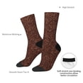 thumbnail image 4 of Logiee Dark Brown Glitter Print Adult Socks for Men & Women,Calf Socks, Ankle Socks,Boots Socks,Breathable Casual Sock,Unisex Crew Socks, 4 of 6