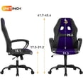 thumbnail image 5 of Dkelincs Ergonomic High Back PU Leather Gaming Chair with Lumbar Support and Armrest, Blue, 5 of 6